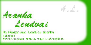 aranka lendvai business card